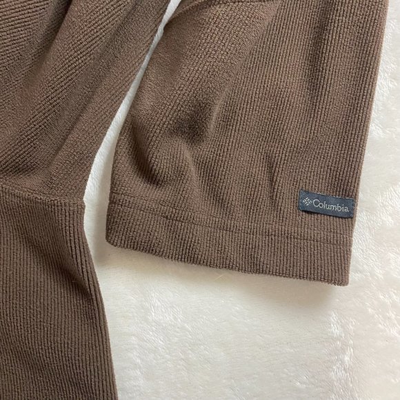 Columbia Mens XXL Long Sleeve Quarter Zip Mock Neck Outdoor Sweater Brown 2XL - Picture 7 of 10